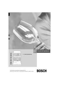 Handleiding Bosch SHV09T03EU Vaatwasser