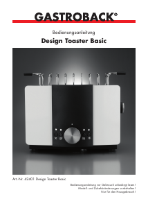 Bedienungsanleitung Gastroback 42401 Design Toaster
