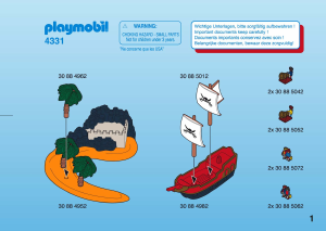 Kullanım kılavuzu Playmobil set 4331 Micro World Korsanlar