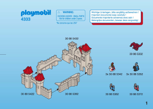 Mode d’emploi Playmobil set 4333 Micro World Chevaliers
