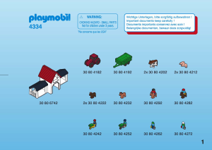 Bruksanvisning Playmobil set 4334 Micro World Gård