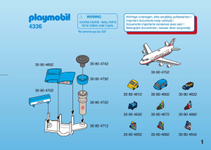 Bruksanvisning Playmobil set 4336 Micro World Flygplats