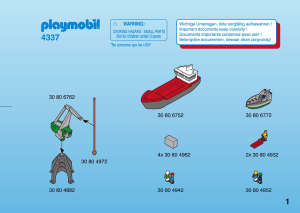 Bruksanvisning Playmobil set 4337 Micro World Hamn