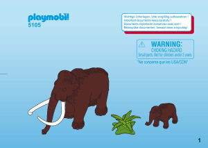 Bedienungsanleitung Playmobil set 5105 Prehistoric Mammut mit Baby