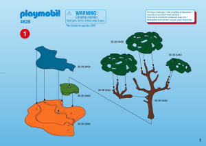 Manual Playmobil set 4828 Safari Buffalo with zebras