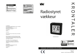 Brugsanvisning Krontaler 9715 Vækkeur