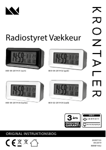 Brugsanvisning Krontaler 805-04-2019-04 Vækkeur