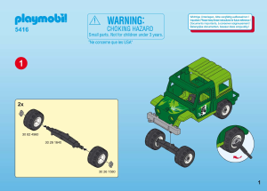 Manual Playmobil set 5416 Safari SUV with tigers and orangutans