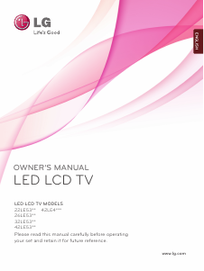 Handleiding LG 47LE5300-CA LED televisie