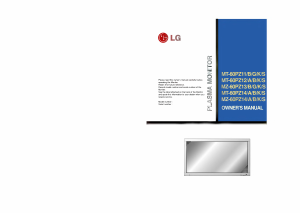 Manual LG MT-60PZ12 Plasma Monitor