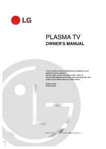 Handleiding LG RT-42PX10 Plasma televisie