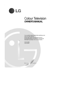 Manual LG CF-29B20NM Television