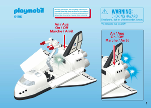 Handleiding Playmobil set 6196 Space Spaceshuttle met bemanning