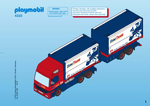 Bruksanvisning Playmobil set 4323 Traffic Lastbil med släp