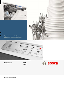 Manual Bosch SMS43D12TR Dishwasher