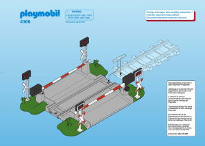 Bedienungsanleitung Playmobil set 4306 Train Beschrankter Bahnübergang