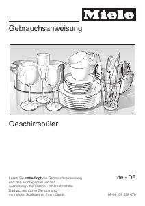 Bedienungsanleitung Miele G 5630 SCi Edition 3D Eco Geschirrspüler