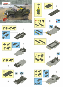 Manuale Sluban set M38-B0296 Land Forces 2 Auto di pattuglia