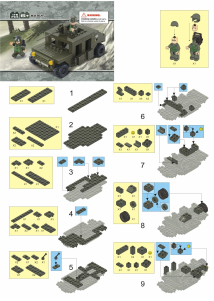 Bedienungsanleitung Sluban set M38-B0297 Land Forces 2 Hummer Streifenwagen