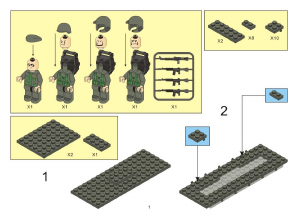 Bedienungsanleitung Sluban set M38-B0303 Land Forces 2 Bazooka Raupenfahrzeug