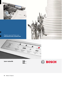 Mode d’emploi Bosch SMS58M02EU Lave-vaisselle