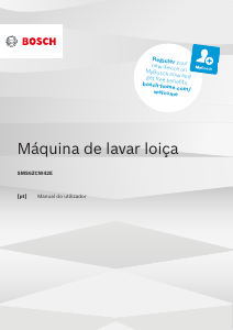 Manual Bosch SMS6ZCW42E Máquina de lavar louça