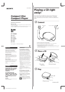 Bruksanvisning Sony D-172CK Discman