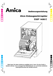 Bedienungsanleitung Amica EGSP 14065 E Geschirrspüler