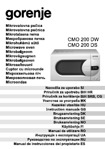 Brugsanvisning Gorenje CMO200DW Mikroovn
