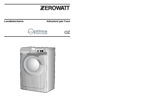 Manuale Zerowatt OZ 087 Lavatrice