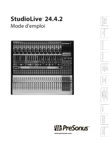 Mode d’emploi PreSonus StudioLive 24.4.2 Table de mixage