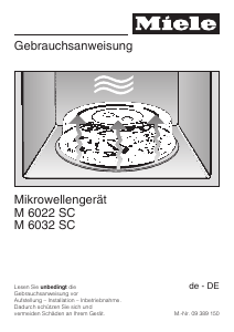 Bedienungsanleitung Miele M 6032 SC Mikrowelle