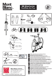 Instrukcja Mont Blanc RoofRide Alu+ Bagażnik rowerowy