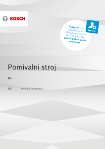 Priročnik Bosch SPV25CX02E Pomivalni stroj