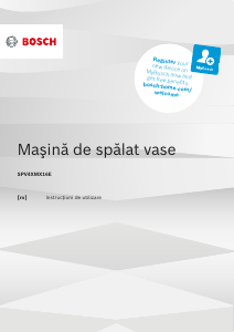 Manual Bosch SPV4XMX16E Maşină de spălat vase