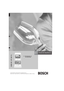 Manual Bosch SRS46A12 Maşină de spălat vase