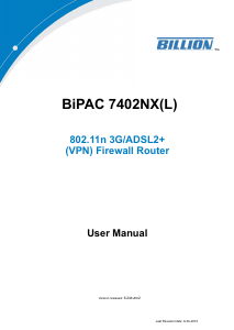 Manual Billion BiPAC 7402NX(L) Router