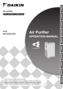 Manuale Daikin MC55WVM Purificatore d'aria
