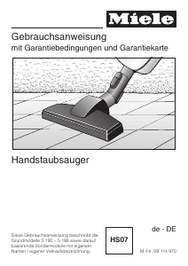 Bedienungsanleitung Miele S 192 Staubsauger