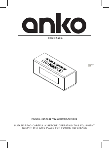 Handleiding Anko 42570394 Wekkerradio