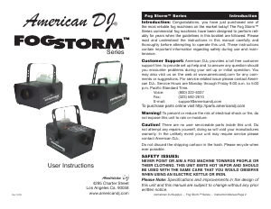Manual AmericanDJ Fog Storm 1700 Fog Machine