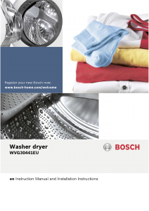 Handleiding Bosch WVG30442EU Was-droog combinatie