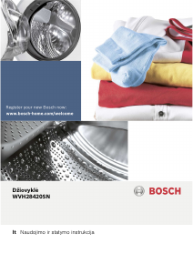 Vadovas Bosch WVH28420SN Skalbimo ir džiovinimo mašina