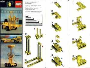 Instrukcja Lego set 850 Technic Wózek widłowy