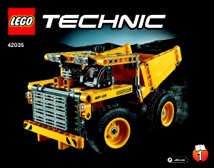 Instrukcja Lego set 42035 Technic Ciężarówka górnicza