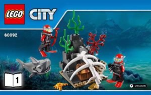 Manual Lego set 60092 City Deep sea submarine