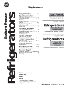 Manual de uso GE GBS20ESHBRSS Frigorífico combinado