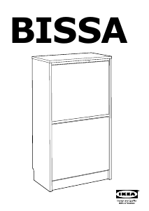 Návod IKEA BISSA (2 drawers) Skrinka na topánky