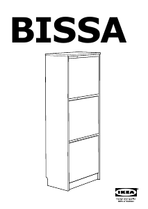 Handleiding IKEA BISSA (3 drawers) Schoenenkast