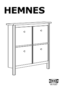 Handleiding IKEA HEMNES (4 drawers) Schoenenkast